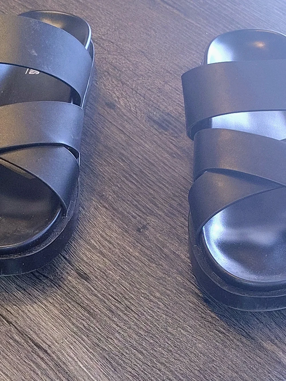 Stacy Adams Men's Black Crisscross Slide Sandals